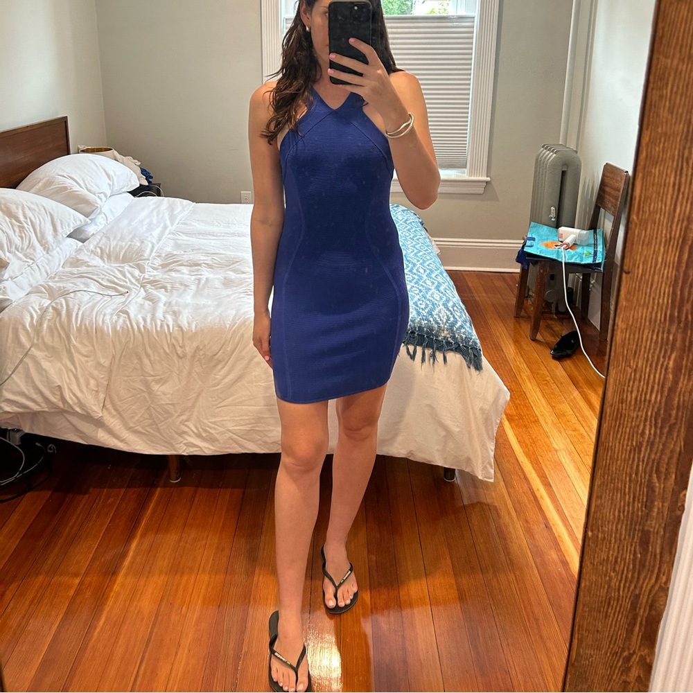 Parker blue bodycon dress
